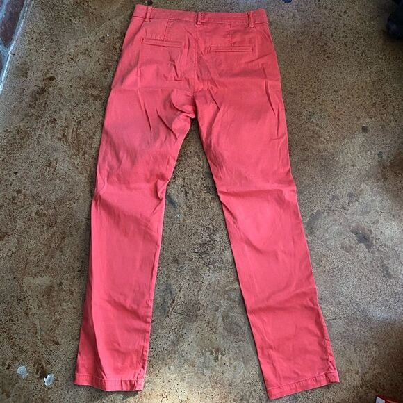 BANANA Republic Red Pink Straight Leg cropped‎ chino pants - Picture 6 of 7